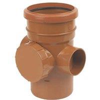 FloPlast Push-Fit 2-Boss Single Socket Access Pipe 110mm (42197)