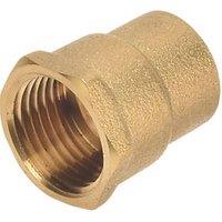 Flomasta Brass End Feed Equal Female Coupler 15mm x 1/2" (421KR)
