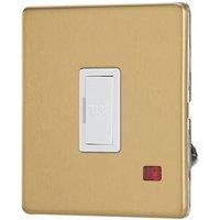 Contactum Lyric 13A Unswitched Fused Spur with Neon Brushed Brass with White Inserts (421RP)