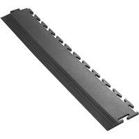 Ecotile Recycled T-Joint Interlocking 7mm Floor Tile Edge Ramps Black 498mm x 90mm 2 Pack (421YU)