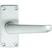 Union Swallow Door Handle Pair Satin Aluminium (4222P)