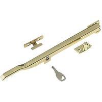 Smith & Locke Modern Locking Casement Stay Polished Brass 260mm (4228R)