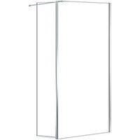 Triton Neo Frameless Showerwall & Swivel Panel Chrome 700mm x 2015mm (422TK)