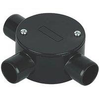 Deta TTE 3 Way 20mm Tee Box Black (422VT)