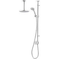 Aqualisa Smart Link Gravity-Pumped Ceiling-Fed Chrome Thermostatic Shower with Diverter (423JK)