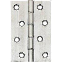 Satin Chrome Double Phosphor Bronze Washered Butt Hinges 101mm x 67mm 2 Pack (423PR)