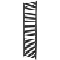 Towelrads 1800mm x 500mm 2965BTU Black Flat Towel Radiator (423RY)