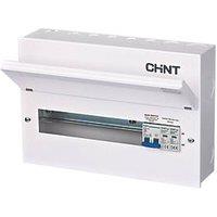 Chint NX3 Series 16-Module 12-Way Part-Populated High Integrity Main Switch Consumer Unit with SPD (423VG)