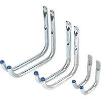 Smith & Locke Light Duty Storage Hooks Zinc-Plated/Blue Tips 6 Pcs (4247J)
