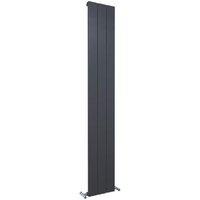 Kudox AluLite Flat 1800mm x 280mm 2337BTU Black Vertical Designer Radiator (425FH)