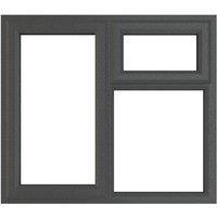 Crystal Left-Hand & Top Opening Clear Double-Glazed Casement Anthracite Grey uPVC Window 1190mm x 1190mm (425JP)