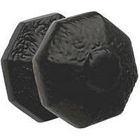 Designer Levers Octagonal Door Knob Black 63mm (425KK)