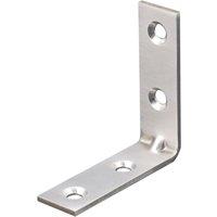 Essentials Corner Brackets Silver 50mm x 50mm x 16mm 4 Pack (426TE)