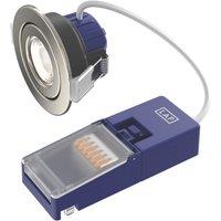 LAP Chaac Tilt Fire Rated LED Downlight Brushed Nickel 5.5W 600lm (427RE)