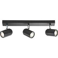 Knightsbridge Round 3-Light Triple GU10 Wall & Ceiling Spotlight Matt Black (428GA)