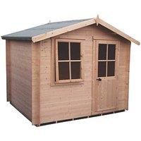 Shire Avesbury 10' x 10' (Nominal) Apex Timber Log Cabin (428TJ)