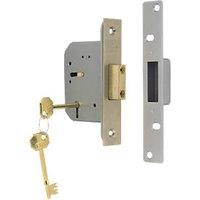 ERA 5 Lever Satin Nickel Mortice Deadlock 64mm Case - 44mm Backset (42912)