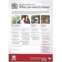 "Health & Safety Law" Poster 600mm x 420mm (42936)