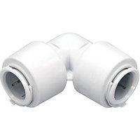 FloPlast FloFit+ Plastic Push-Fit Equal 90 Elbow 22mm (429PY)