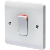 Crabtree Instinct 50A 1-Gang DP Control Switch White with LED (430HV)