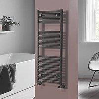 Towelrads 1200mm x 500mm 1952BTU Black Flat Towel Radiator (430RY)