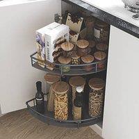 Essentials Grey Half Moon Carousel Storage System 800mm (431PY)