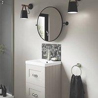 Splashwall Abruzzo Vanity Splashback Matt Grey 250mm x 400mm x 4mm (432KU)