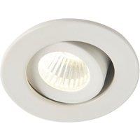 Saxby Lalo Tilt Round LED Downlight Matt White 4W 240lm (432VX)