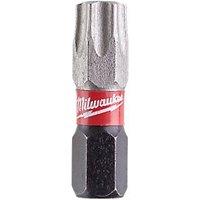 Milwaukee SHOCKWAVE 1/4" 25mm Hex Shank TX40 Screwdriver Bits 25 Pack (434GE)