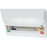 Lewden Pro 20-Module 18-Way Populated High Integrity Dual RCCB Consumer Unit with SPD (434TN)