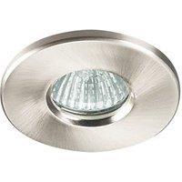 Knightsbridge Fixed IP65 GU10 Recessed Downlight Brushed Chrome (435GA)