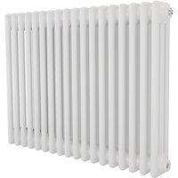 Azur 600mm x 830mm 3514BTU White Horizontal 3 Column Radiator (435YR)