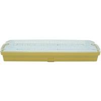 Briticent Outdoor Maintained Emergency Rectangular LED 110V Bulkheads Yellow 3W 150lm (435YX)