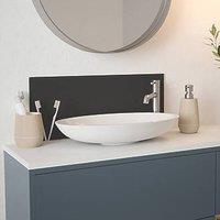 Splashback Self-Adhesive Bathroom Splashback Matt Black 250mm x 600mm x 4mm (436JL)