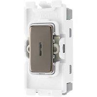 British General Nexus Metal Grid 20A Grid DP Key Switch Black Nickel (436RF)