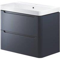 Wall-Hung Vanity Unit & Basin Matt Indigo 805mm x 460mm x 662mm (436RJ)