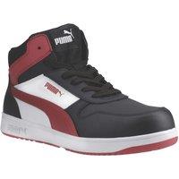 Puma Frontcourt Size 3 Black/Red Safety Trainers (436VW)