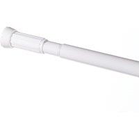 Straight Extendable Shower Curtain Rail Aluminium White 1100-2000mm (437HF)