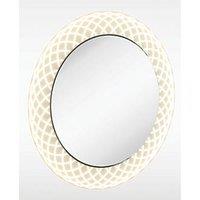 Sensio Spiro Round Illuminated Etched Bathroom Mirror With 1728lm LED Light 800mm x 800mm (437PL)