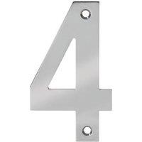 Eclipse Door Numeral 4 Polished Stainless Steel 100mm (438FT)