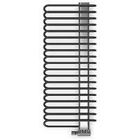 Terma 1200mm x 500mm 2460BTU Black / Chrome Curved Designer Towel Radiator (438HR)