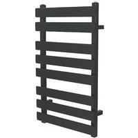 Towelrads 800mm x 500mm 1358BTU Black Flat Designer Towel Radiator (438RY)