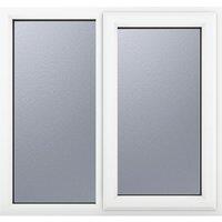 Crystal Right-Hand Opening Obscure Double-Glazed Casement White uPVC Window 1190mm x 1040mm (439VH)