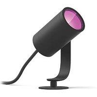 Philips Hue Lily Outdoor LED Smart Garden Spotlights Base Kit with Bridge Black 8W 1770lm (440JE)