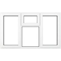 Crystal Top, Left & Right-Hand Opening Clear Double-Glazed Casement White uPVC Window 1770mm x 965mm (440JP)