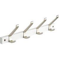 Hardware Solutions 4-Hook Rail White 400mm x 70mm (440KK)
