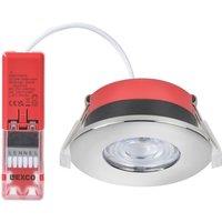 Lexco Tania Fixed Fire Rated LED Downlight Polished Chrome 6W 600lm (440RE)