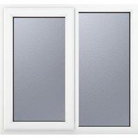 Crystal Left-Hand Opening Obscure Double-Glazed Casement White uPVC Window 1190mm x 1115mm (440VH)
