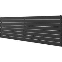 Ximax Oceanus 595mm x 1800mm 3894BTU Black Horizontal Designer Radiator (440YE)