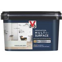 V33 2Ltr Porcelain Grey Satin Acrylic Multi Surface Paint (441FW)